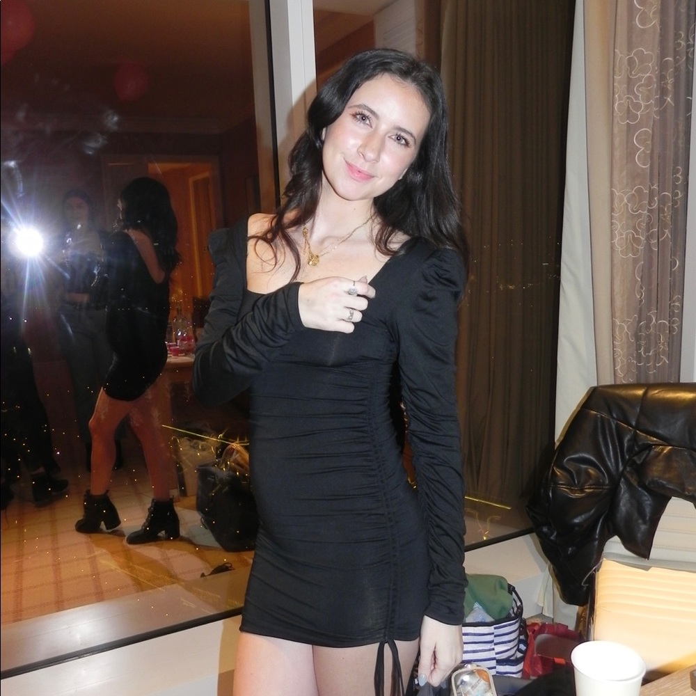 Long sleeve black dress